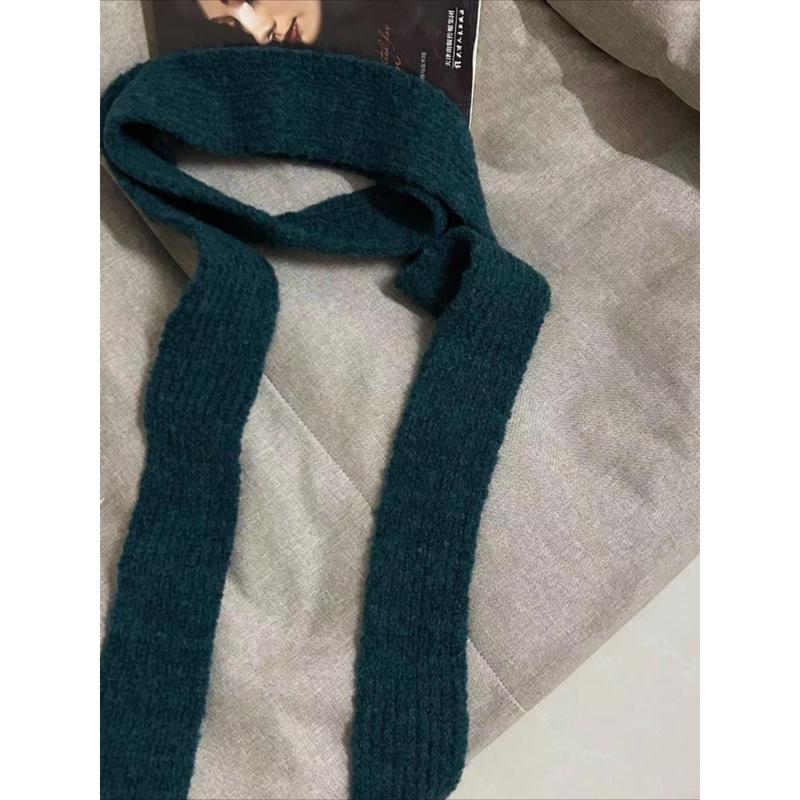 1Pc autumn and winter retro strip thin scarf women's warm and versatile shape decorative wool knitted scarf, Fluffy Soft Scarf