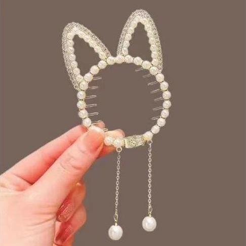 Women's Chinese-Style Alloy-Resin Bling Butterfly Hair Clip with Tassel Holders, Elegant Bun Claw, Ponytail Holder, One Size for Engagement, Anniversary, Business Occasions