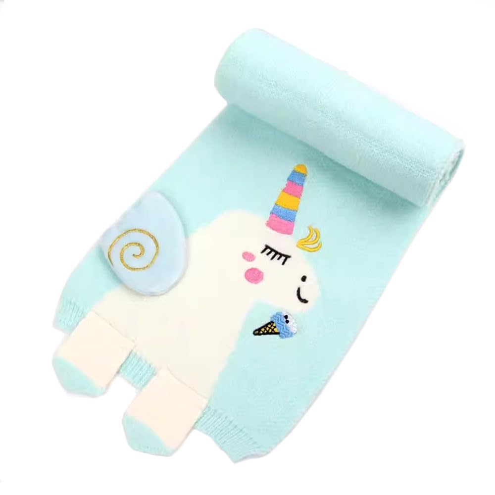 Kids Girls Boys Winter Cute Unicorn Scarf Shawl Warm Soft Cozy Fashion Knit Neck Warmer Scarfs Toddler