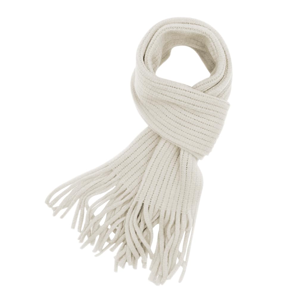 RARITYUS Kids Winter Knit Scarf Soft Warm Tassel Long Scarf for Boys Girls