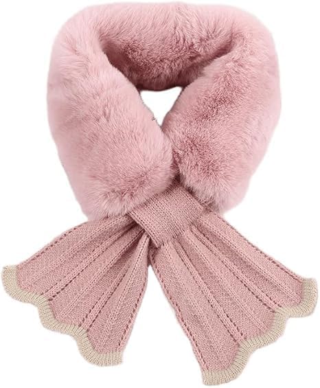 FGSS Winter-Fluffy-Plush-Scarf Mermaid-Cold-Weather-Neck-Warmer for Girls