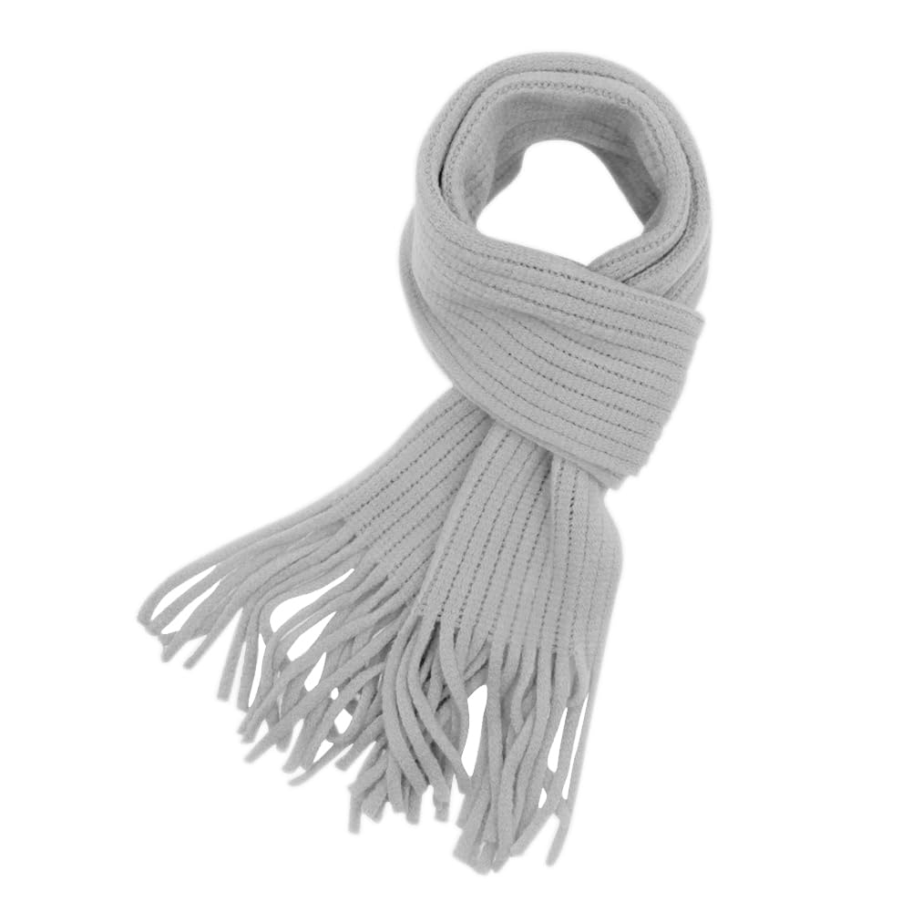 RARITYUS Kids Winter Knit Scarf Soft Warm Tassel Long Scarf for Boys Girls