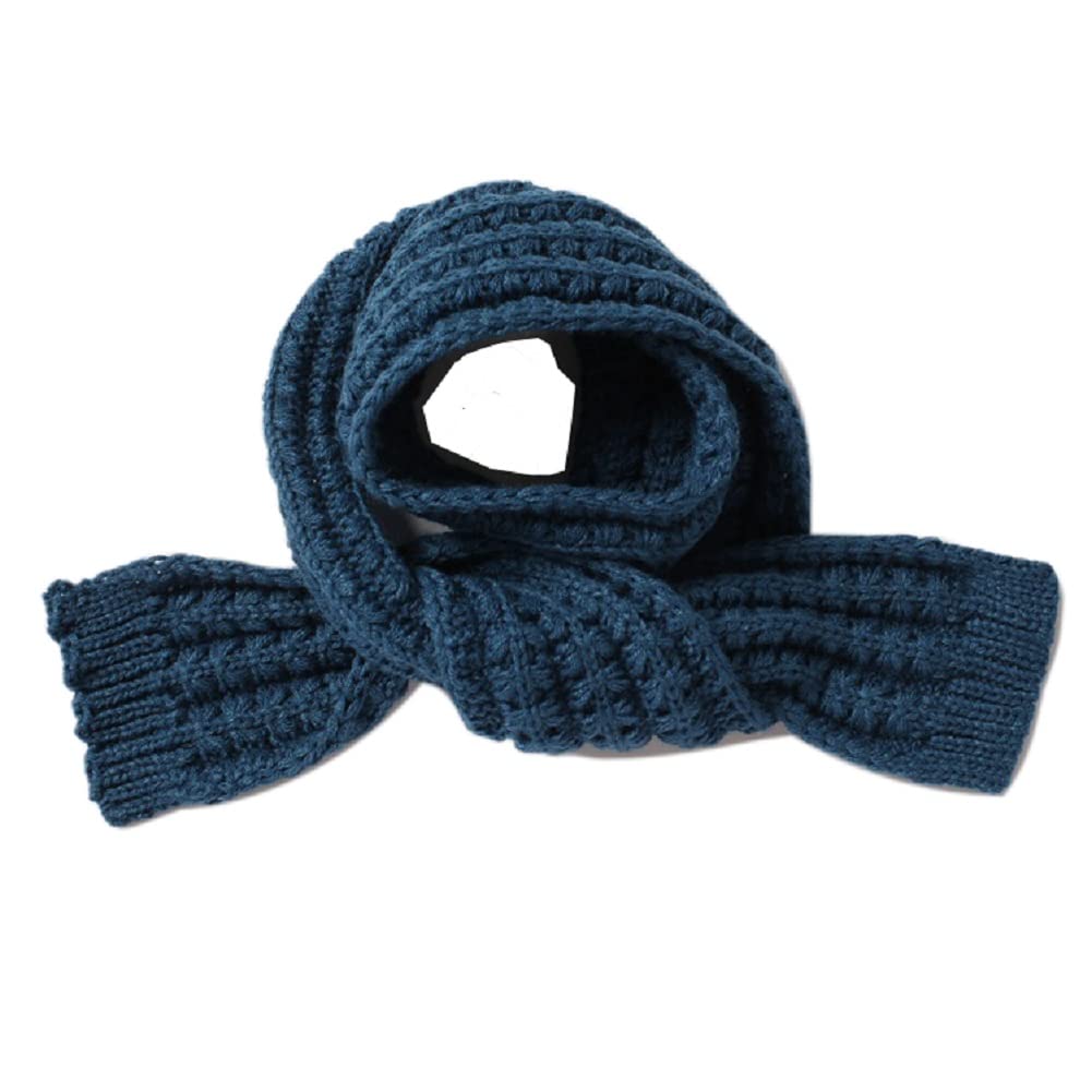 Kids Knitted Scarf Winter Fashion Solid Color Toddler Baby Warm Scarves Wrap Neck Warmer for Girls Boys