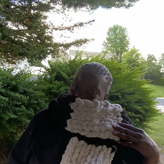 Unisex hand crochet chunky scarf