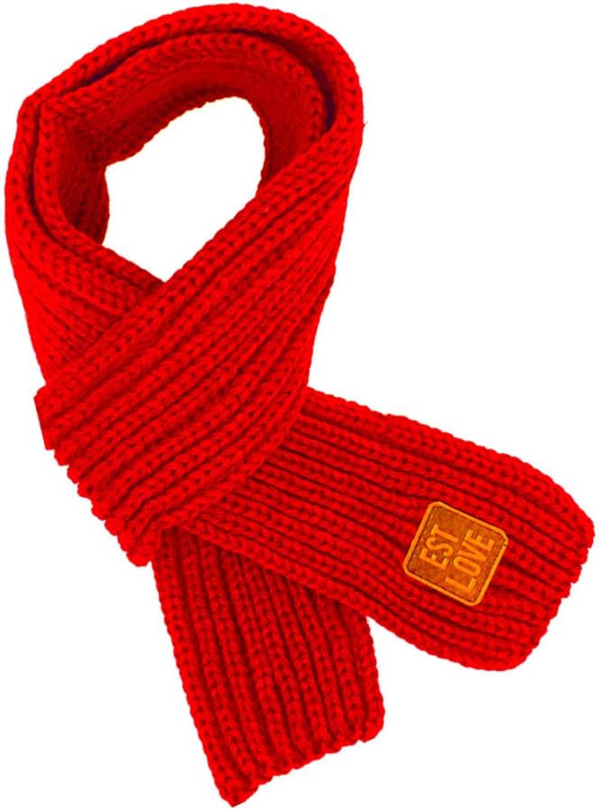LuckyZ Toddlers Kids Scarf Boys Girls Winter Knitted Warm Scarves Neck Warmer