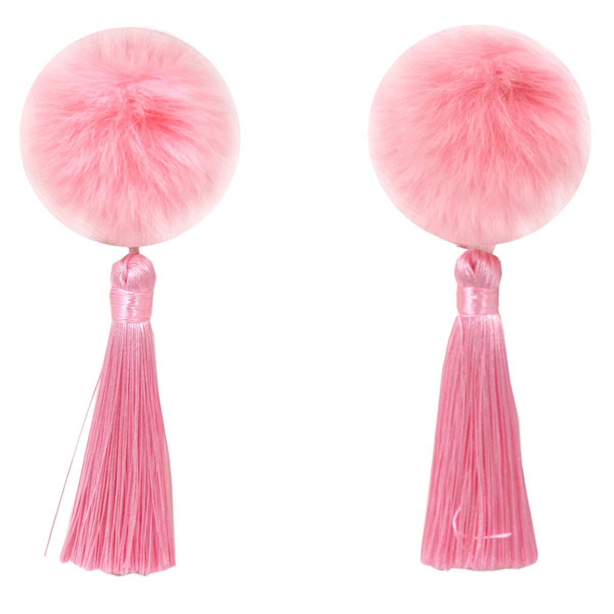 CÉLLOT 6Pcs Chinese Style Hairy Furry Balls Bows Clips for Girls Kids Child