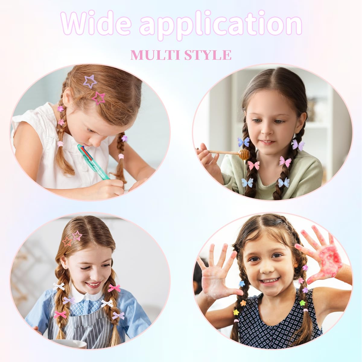 900 PCS Colorful Hair Ties for Girls Hair Accessories Set
