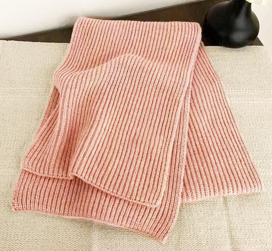 Eohak Girl Boy Winter Warm Knit Scarf Knit Neck Warmer Solid Color for Boys Girls Toddlers