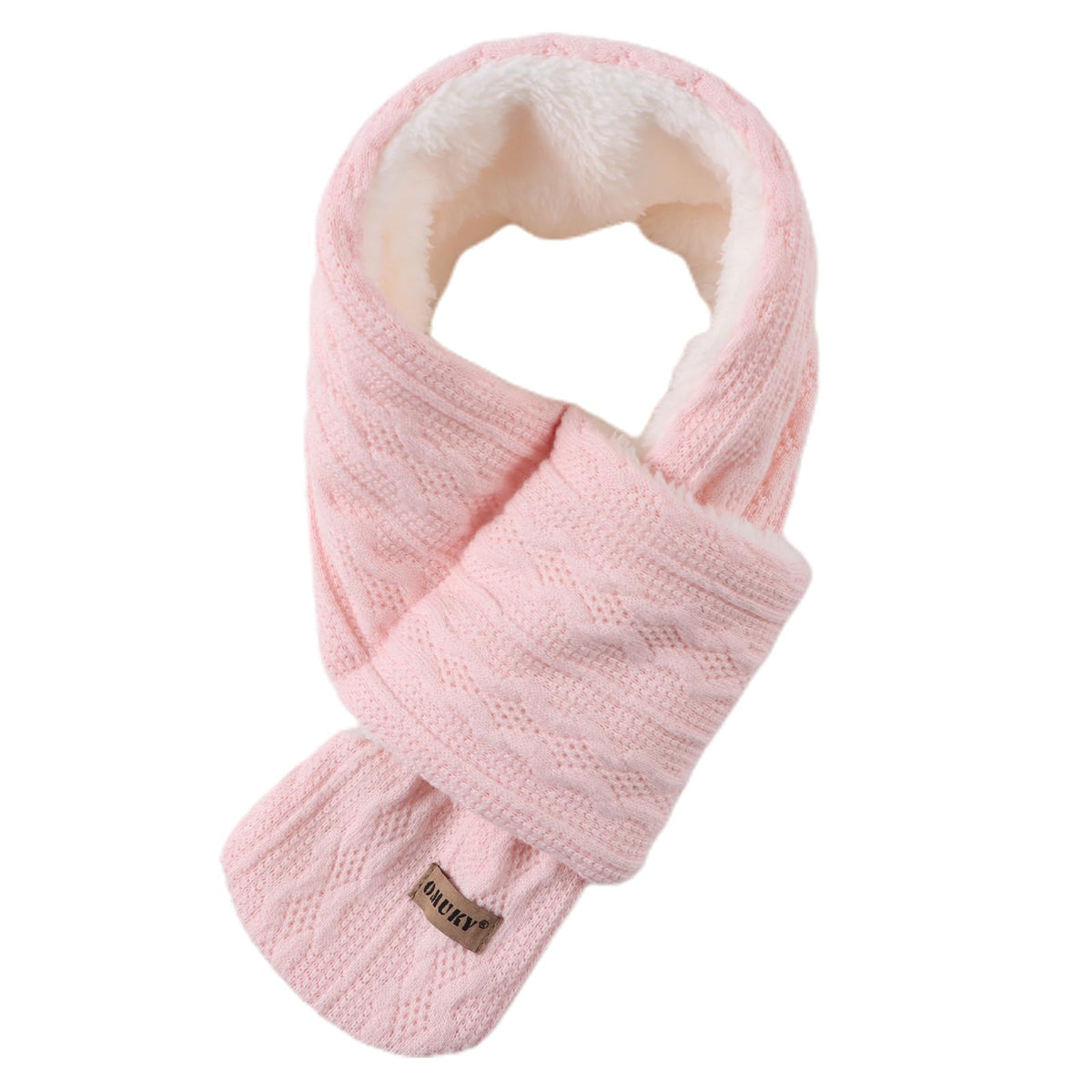 OMUKY Kids Scarf Fleece Warm Knitted Scarf Toddler Cold Weather Neck Warmer