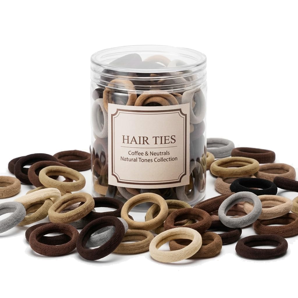 100 Pcs Baby Hair Ties, Cotton Ponytail Holders, No Damage Elastics
