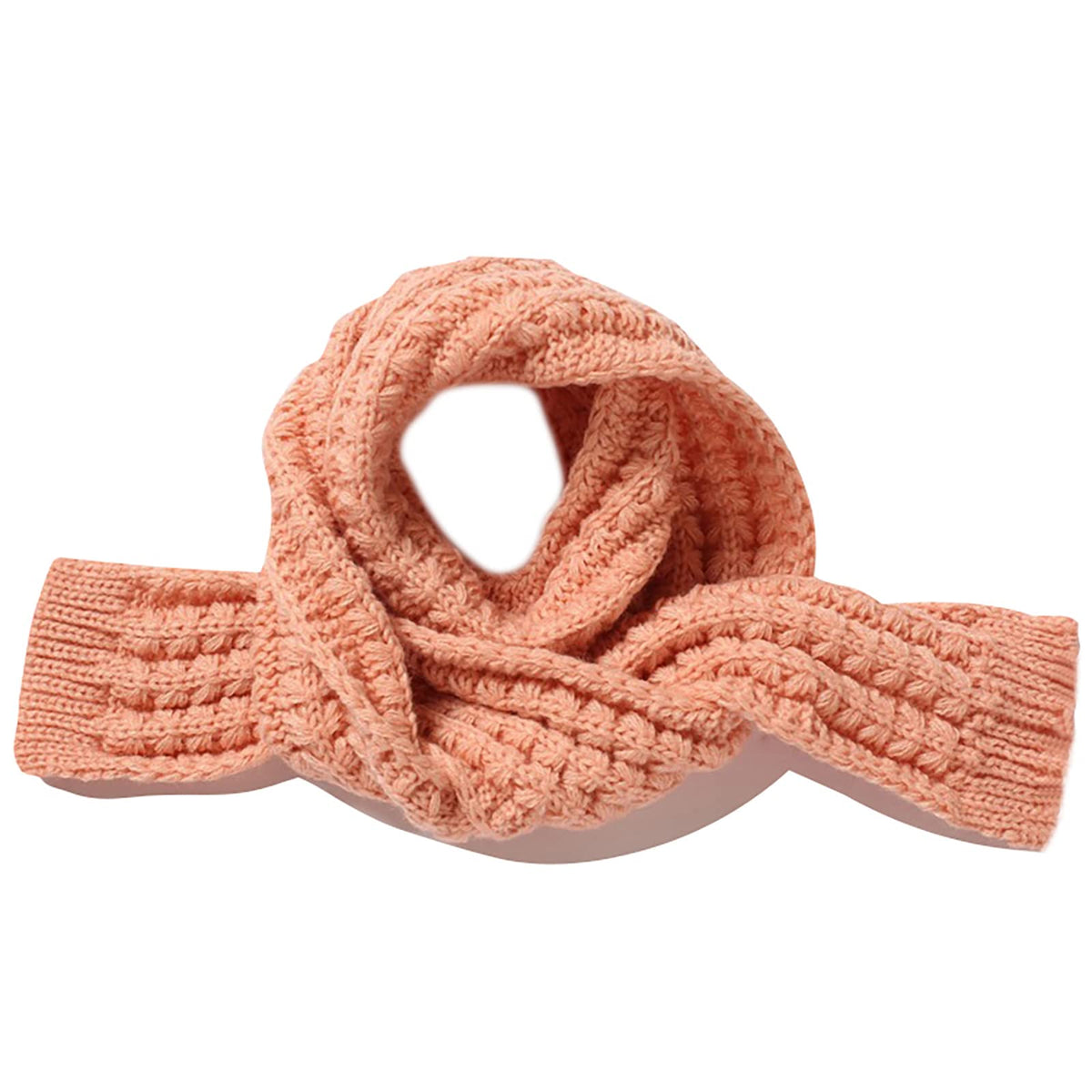 Kids Knitted Scarf Winter Fashion Solid Color Toddler Baby Warm Scarves Wrap Neck Warmer for Girls Boys