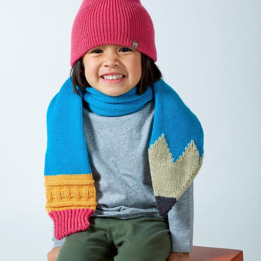 Childrens' Soft Warm Double -Knit Scarf - Pencil- Shaped (Kids Age 3-8 years, Unisex) Premium Quality, Unique Design