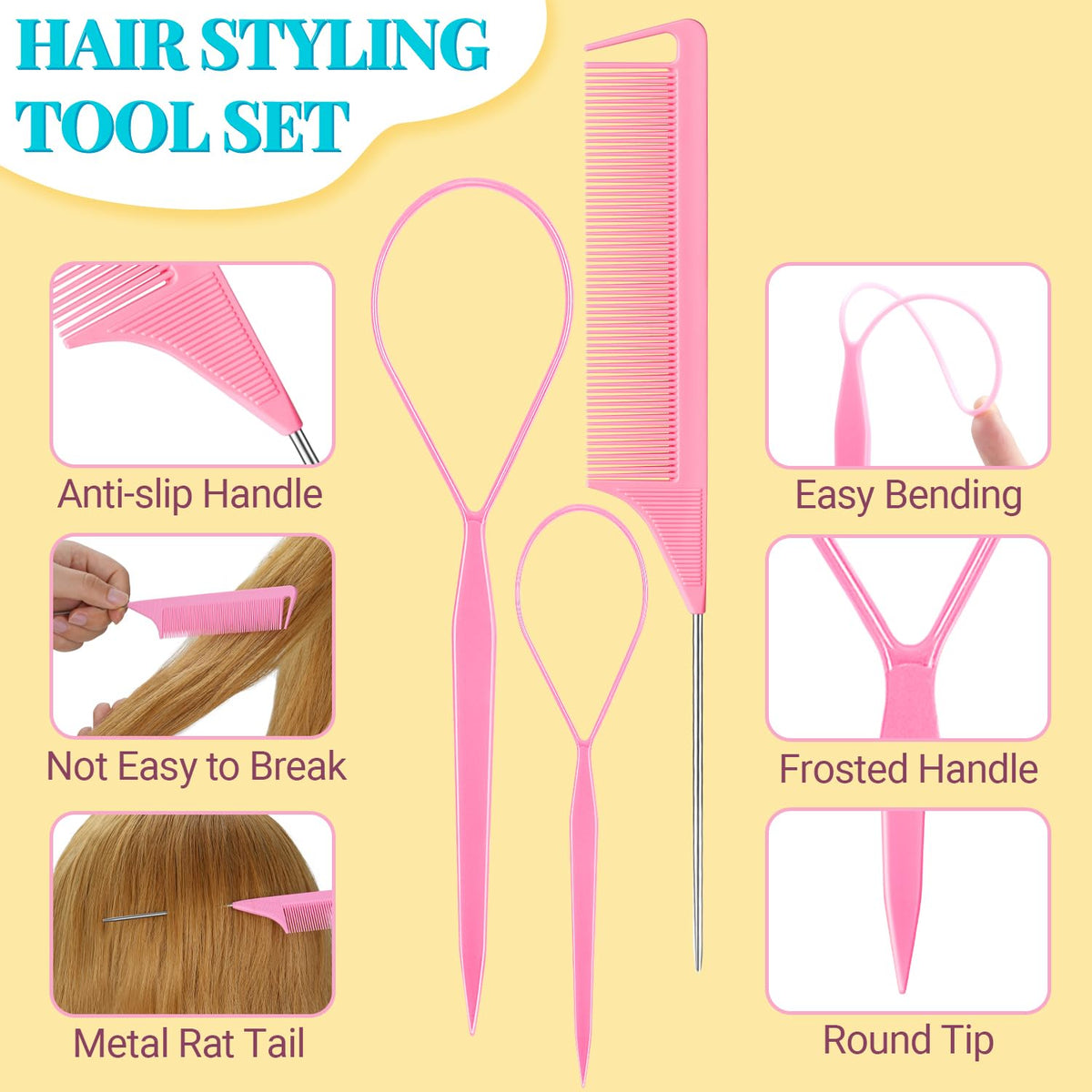 IKOCO 826PCS Hair Accessories for Girls, Elastic Hair Ties with Colorful Clips and Tools