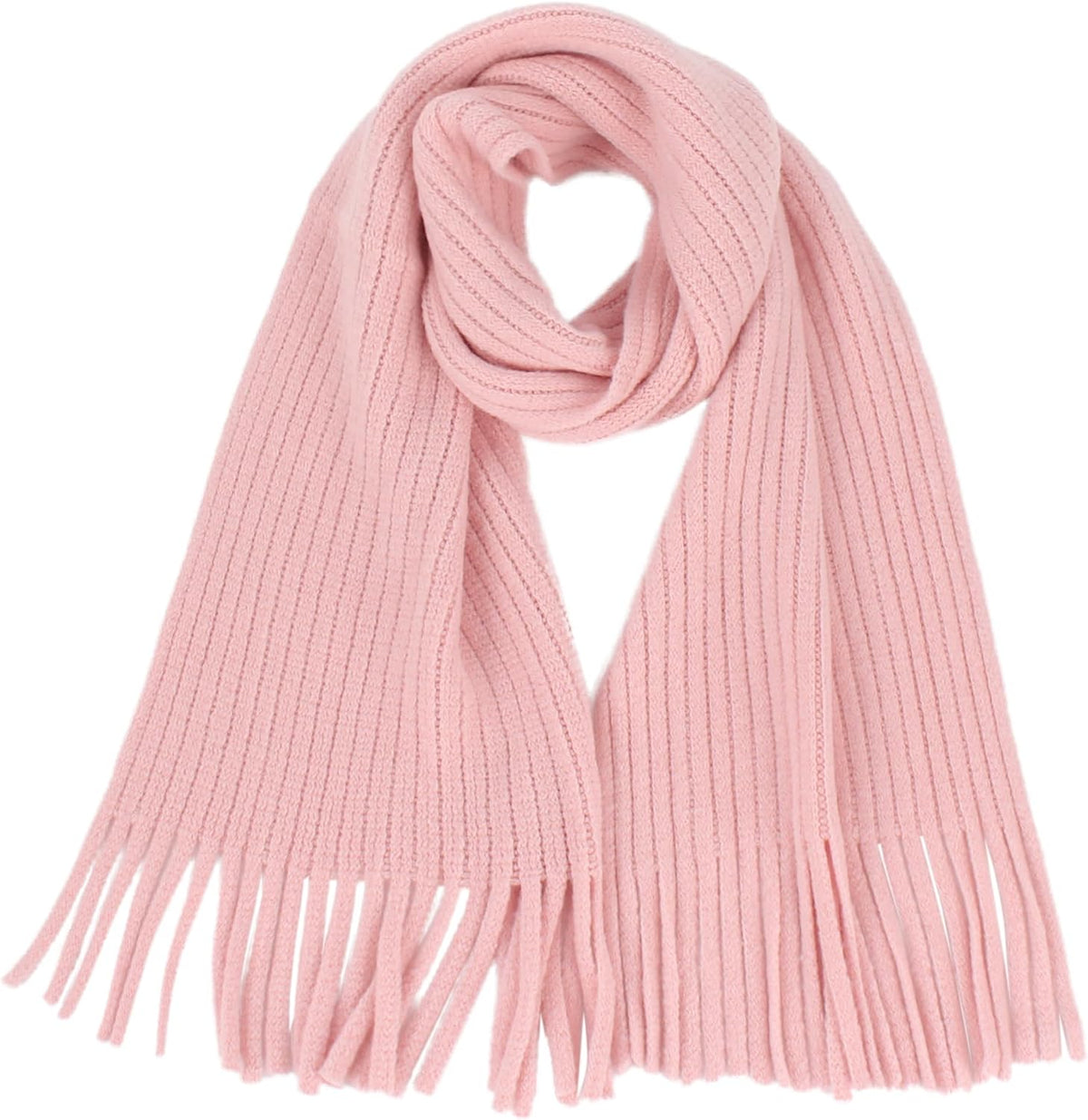Girls Winter Knit Scarf for 2-14T Kids Soft Warm Solid Scarves
