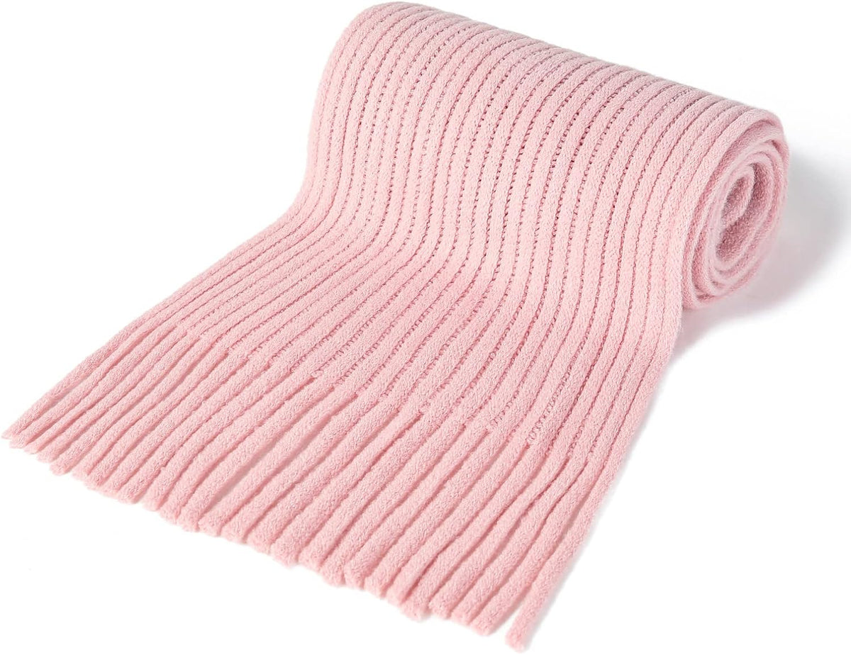 BEARUN Kids Knit Scarf Winter Fashion Solid Color Toddler Baby Scarves Neck Warmer Tassel Scarf for Boys Girls