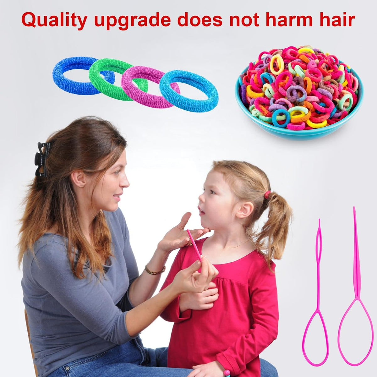 360Pcs Baby Hair Ties, Small No Damage Elastic Hair Bands