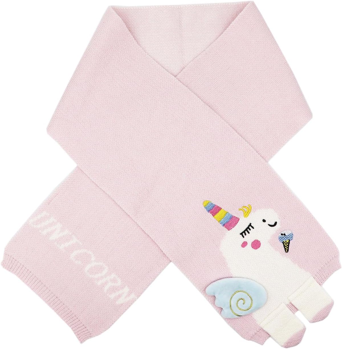 Kids Girls Boys Winter Cute Unicorn Scarf Shawl Warm Soft Cozy Fashion Knit Neck Warmer Scarfs Toddler
