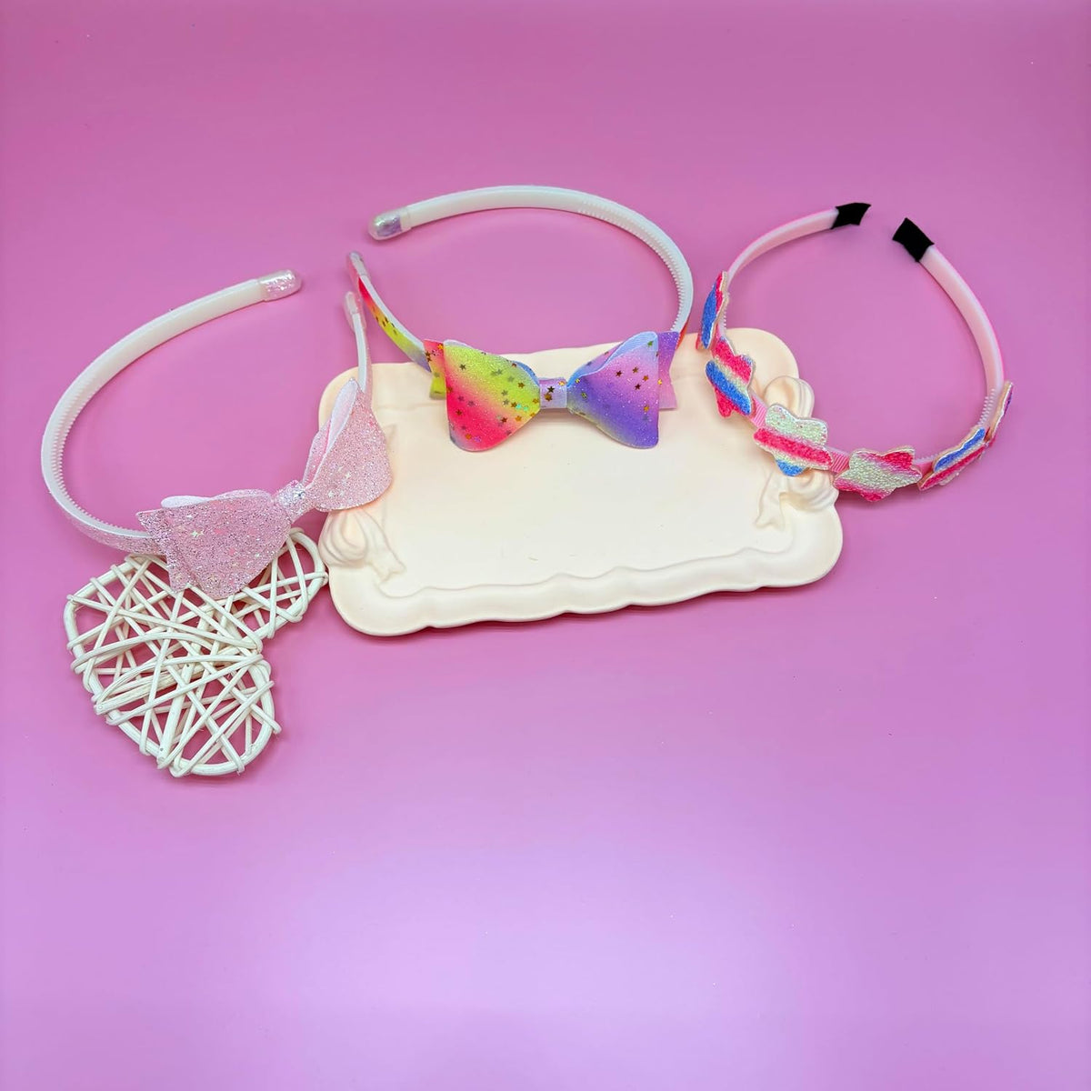 8PCS Headband for Girls,Cute Sparkly Girls Headband Glitter Hair Bands