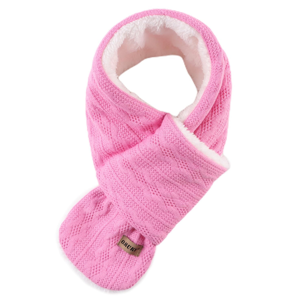 OMUKY Kids Scarf Fleece Warm Knitted Scarf Toddler Cold Weather Neck Warmer