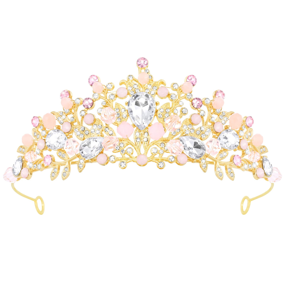TAROSE Crystal Tiaras for Women Princess Birthday Crowns for Girls