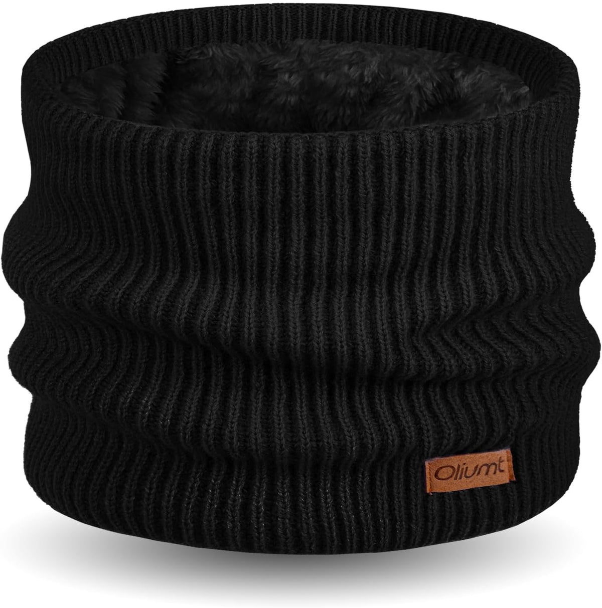 Kids Neck Warmer Winter Neck Gaiters Knitted Infinity Scarf for Boys Girls Fleece Lined Ski Mask for Cold Weather