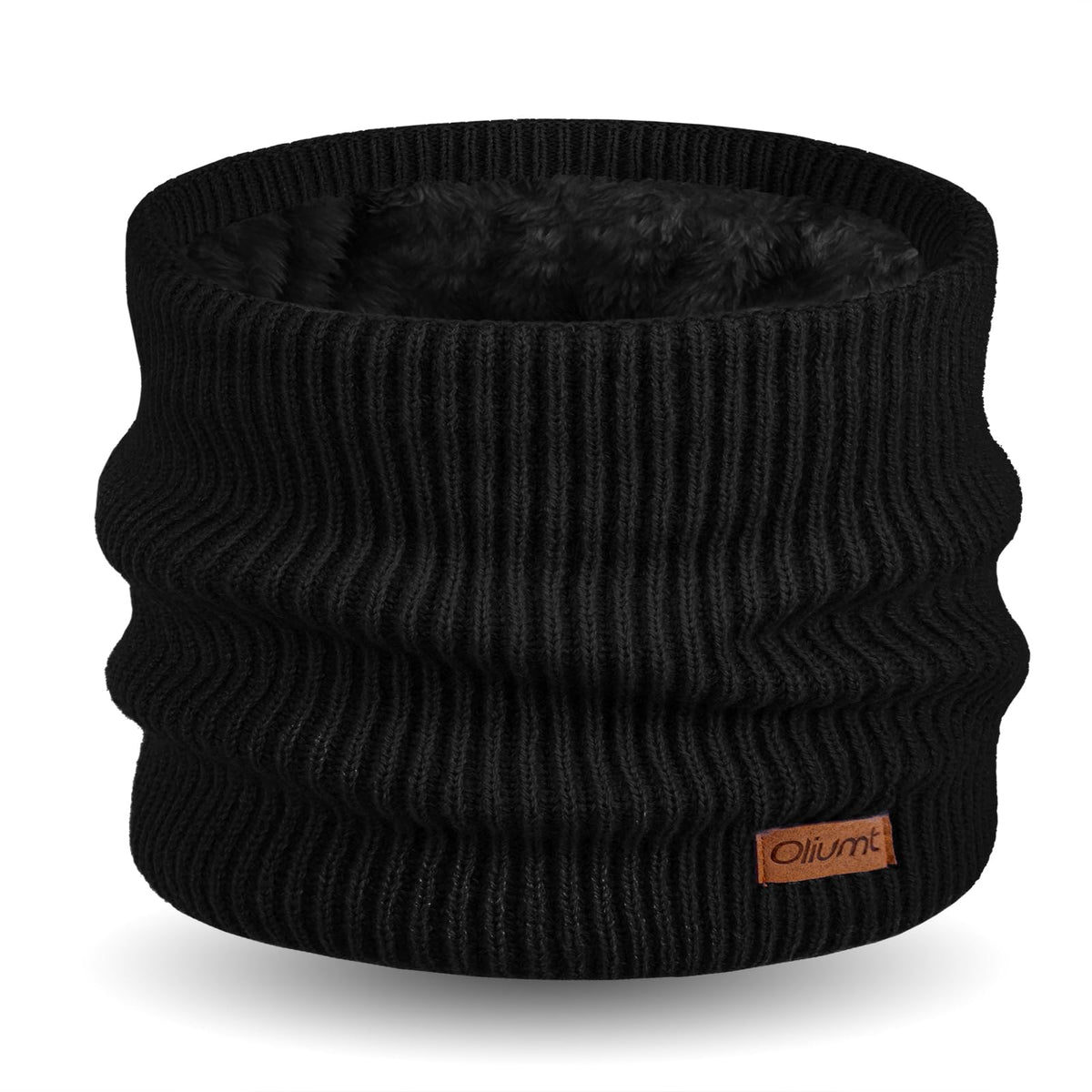 Kids Neck Warmer Winter Neck Gaiters Knitted Infinity Scarf for Boys Girls Fleece Lined Ski Mask for Cold Weather