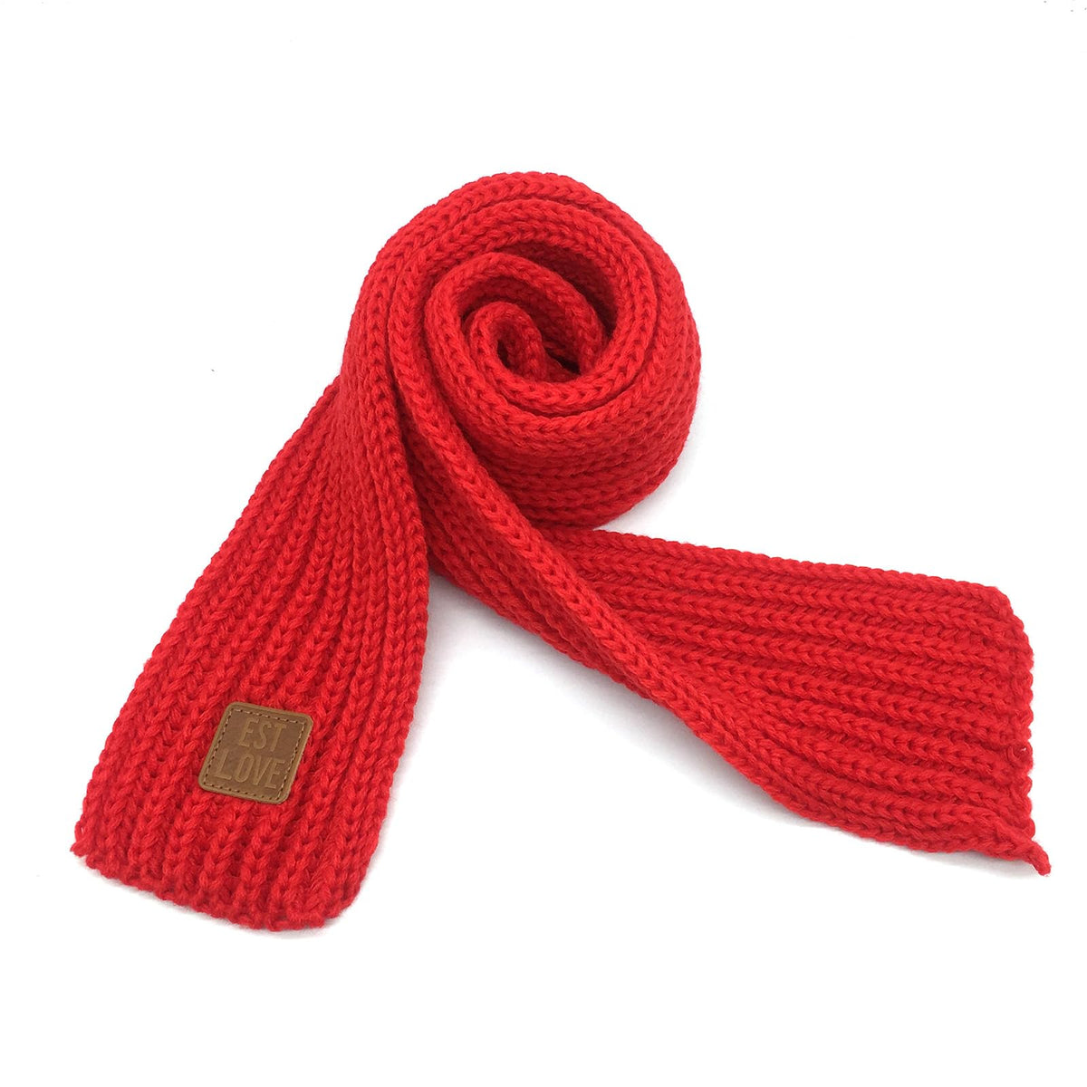 BEARUN Kids Knit Scarf Winter Fashion Solid Color Toddler Baby Scarves Wrap Neck Warmer