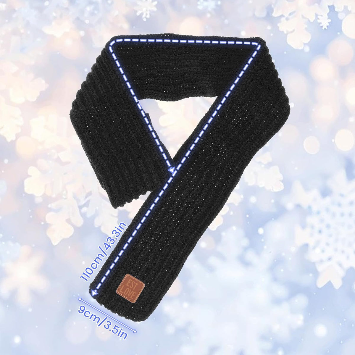 Abeillo Warm Kids Winter Knit Scarves Soft Knitted Neck Warmer Scarf Warm Scarves Wrap for Boys Girls