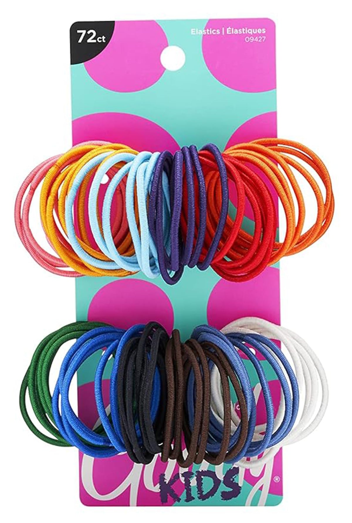 Goody Kids Ouchless Elastic Hair Ties, 60 Ct, Assorted Colors, Pain-Free