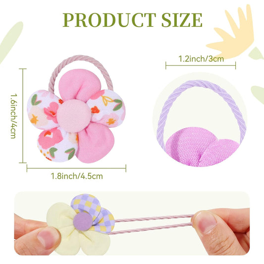 40 PCS Toddler Hair Ties for Girls, Baby Girls Cute Flower Hair Ties