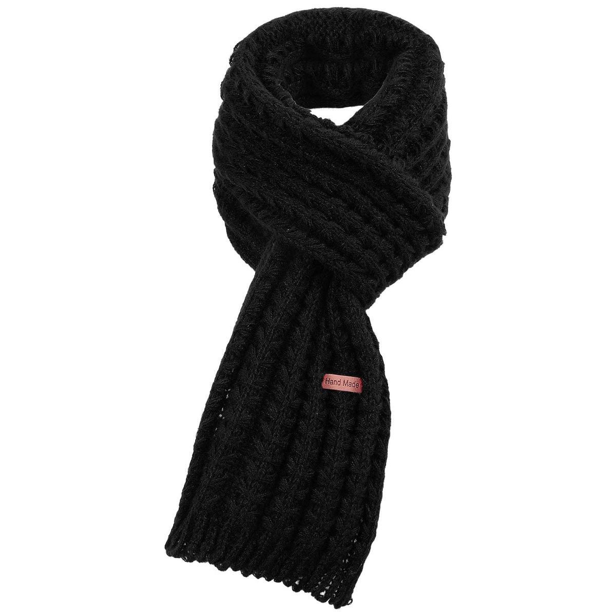 Grevosea Kids Knitted Scarf, Winter Fashion Solid Color Toddler Baby Warm Neck Wrap for Girls Boys 150 * 20cm/59.1 * 7.87inch