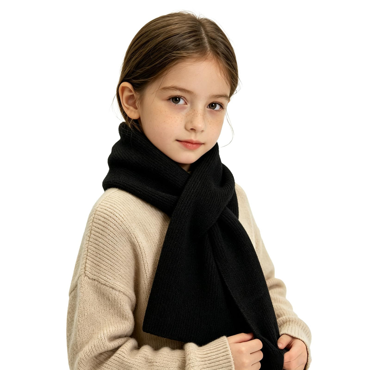 RUIKUNA Kids Scarf Girls Toddler Knitted Scarf Winter Baby Neck Warmer Boys