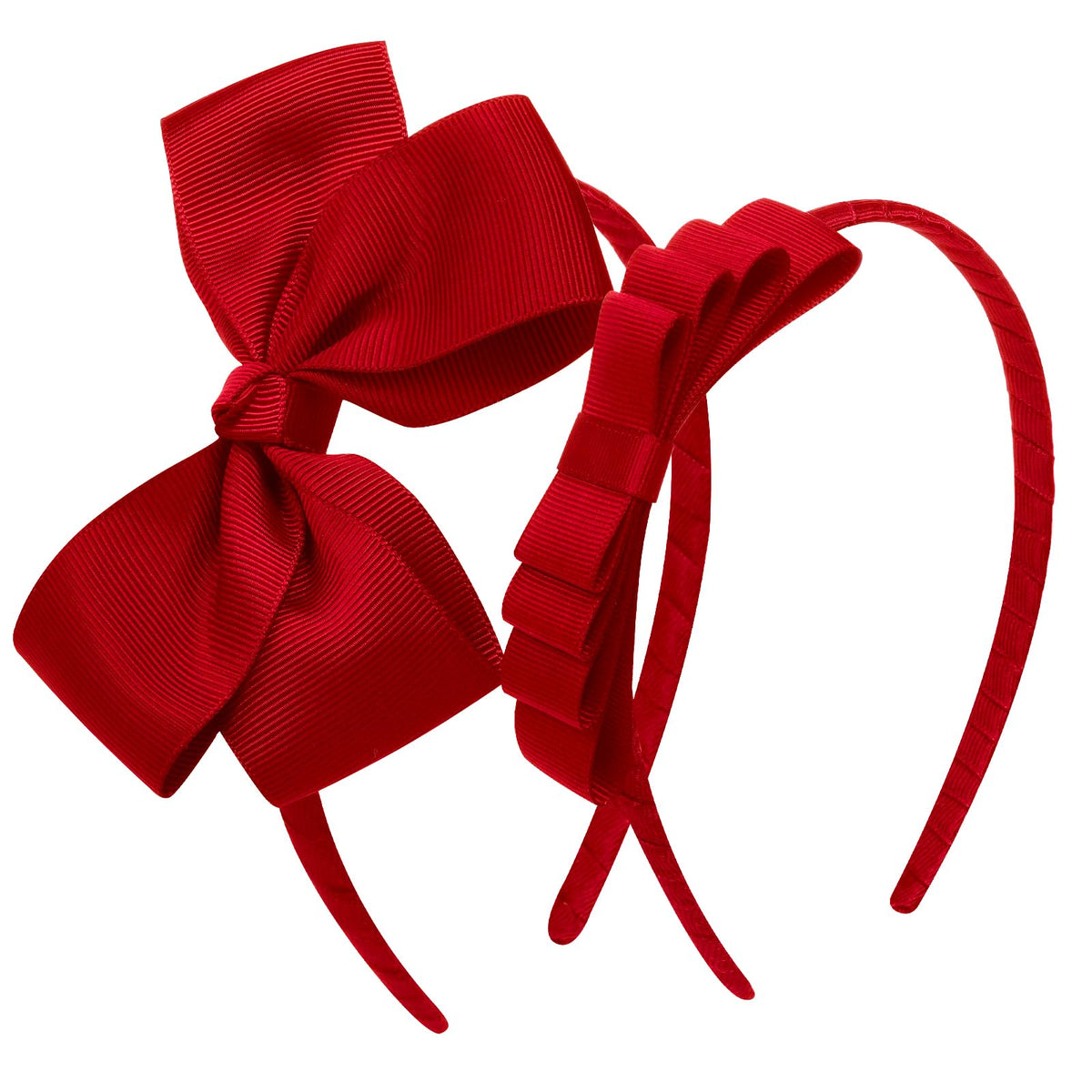 2Pcs Navy Blue Bow Headbands for Girls Toddler Uniform Hair Accessories