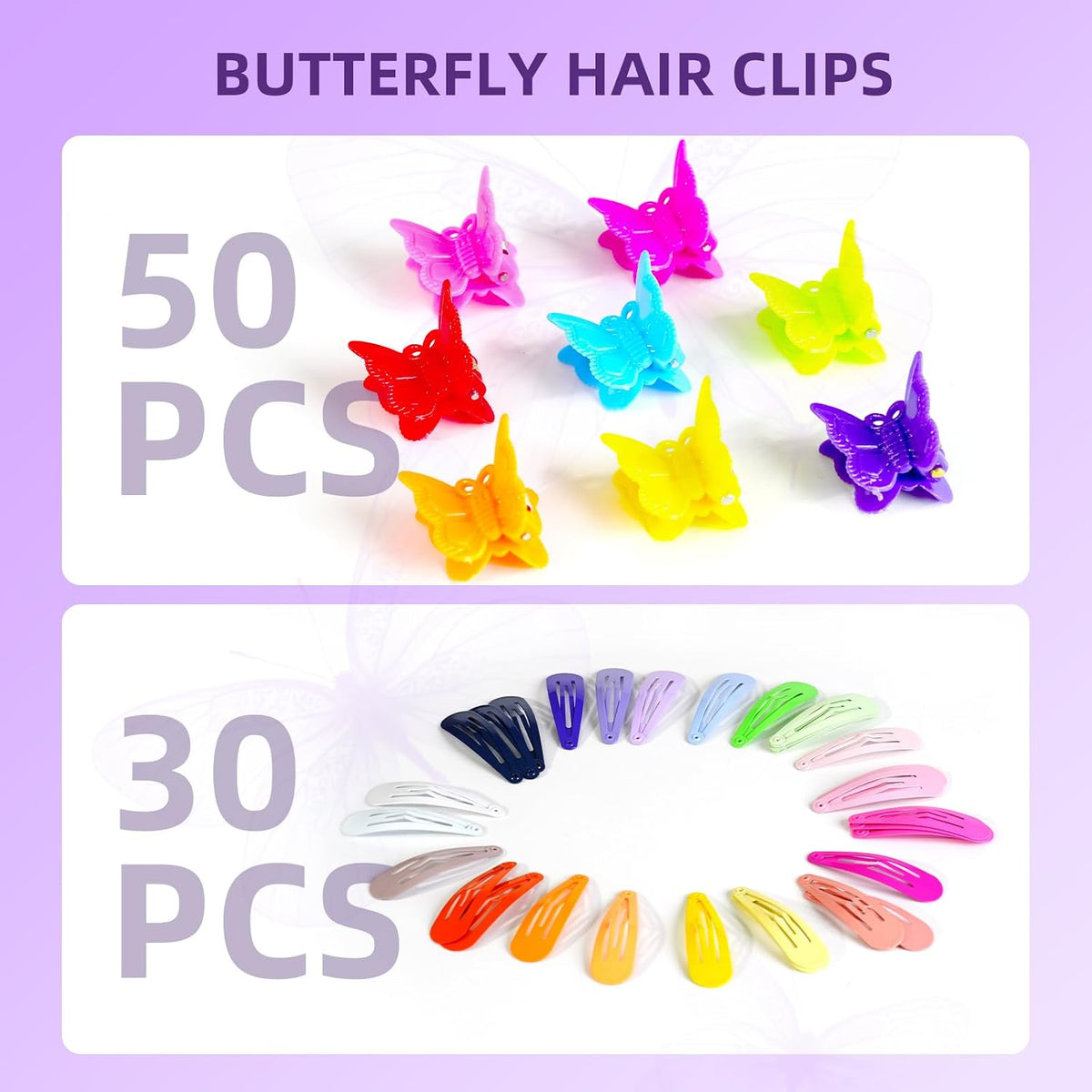 Hair Accessories Set for Girls Toddlers - Colorful Small Bands for Hair