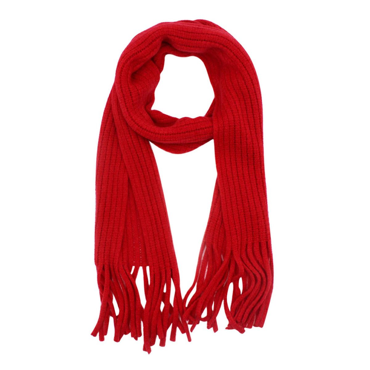 RARITYUS Kids Knitted Scarf Fashion Solid Color Toddler Soft Warm Scarves Neck Warmer Winter for Girls Womens