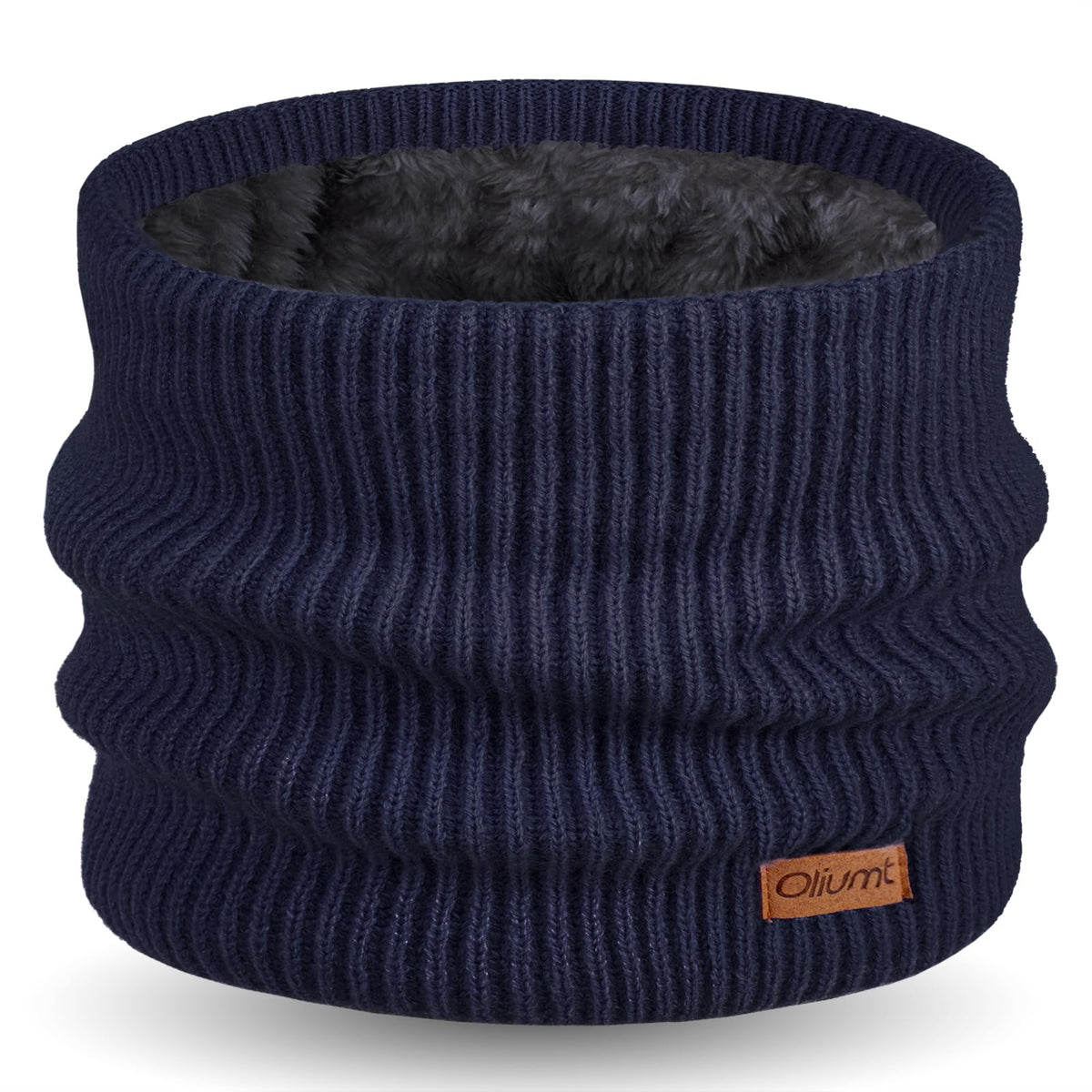 Kids Neck Warmer Winter Neck Gaiters Knitted Infinity Scarf for Boys Girls Fleece Lined Ski Mask for Cold Weather