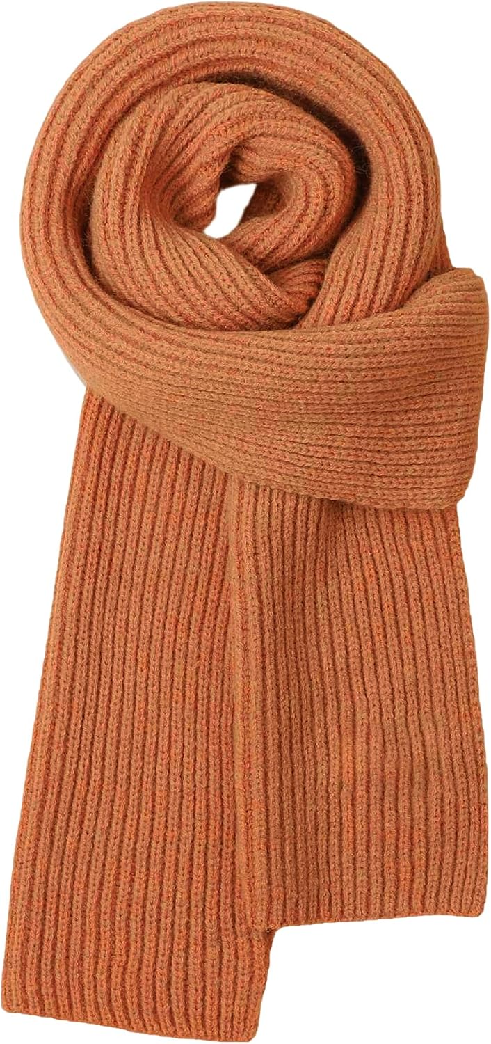 Eohak Girl Boy Winter Warm Knit Scarf Knit Neck Warmer Solid Color for Boys Girls Toddlers