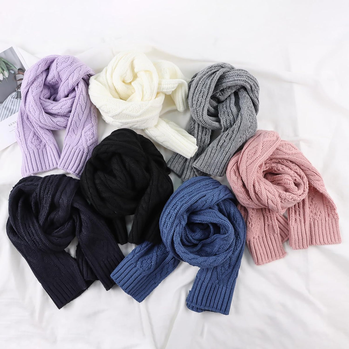 Zsedrut Warm Baby Scarf Winter Boys Girls Neck Warmer Knitted Toddler Neck Scarves