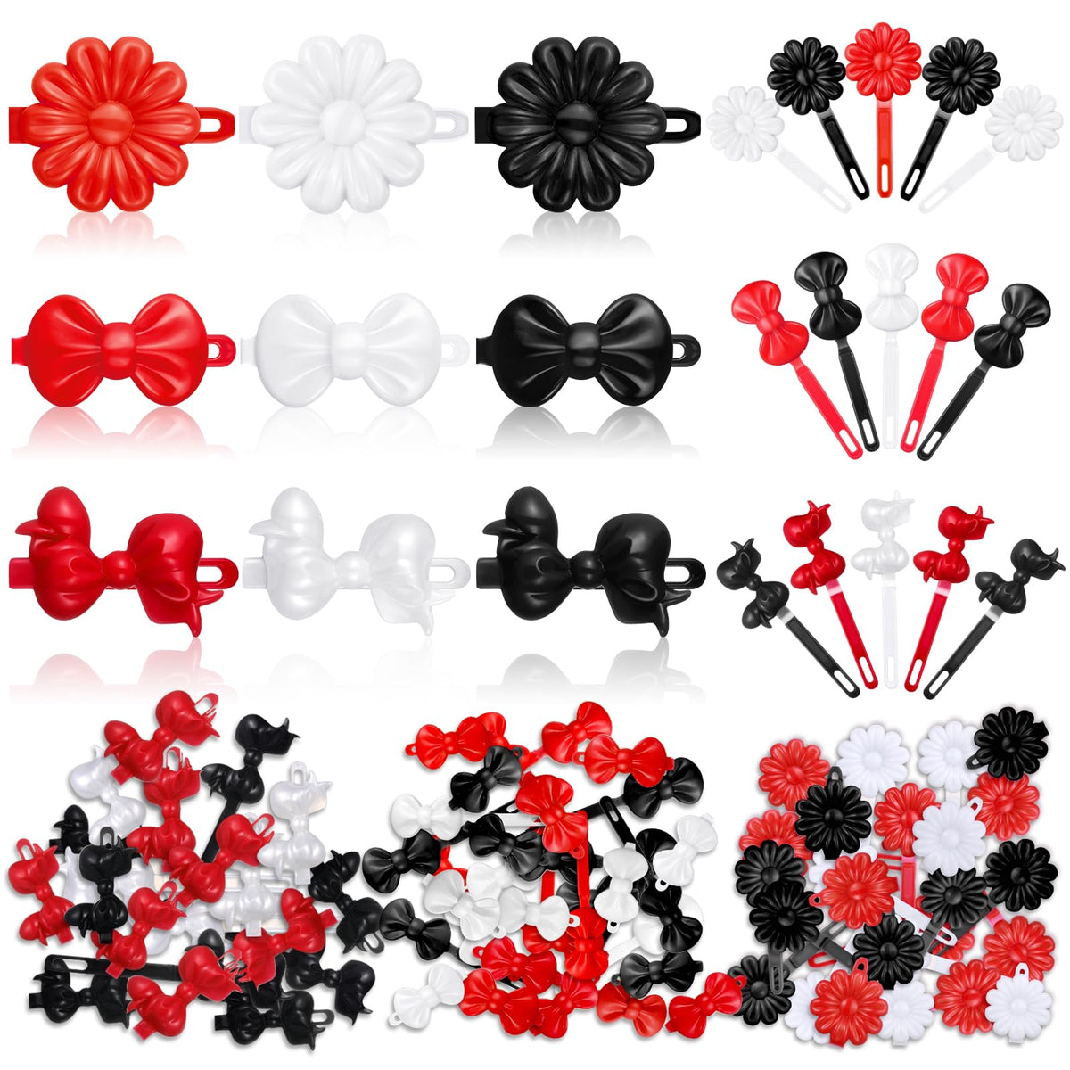 Janinka 72 Pcs Hinge Barrettes for Toddler Girls,Classic,Multicolor