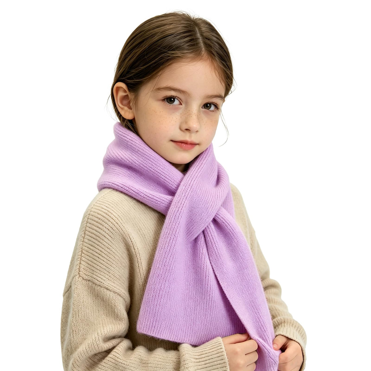 RUIKUNA Kids Scarf Girls Toddler Knitted Scarf Winter Baby Neck Warmer Boys