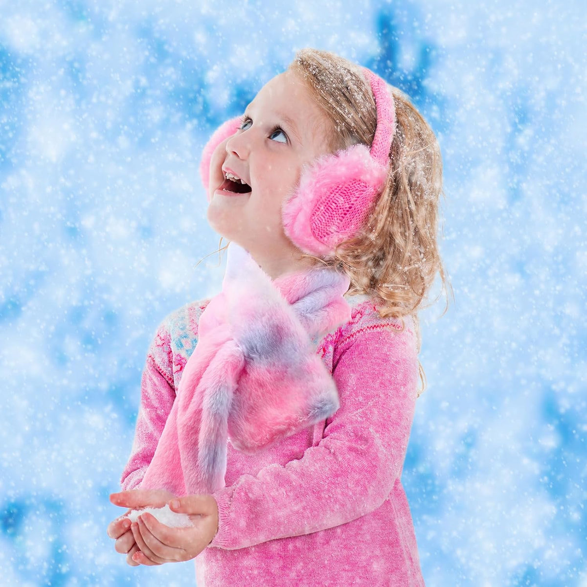 Coume Kids Scarf Girls Boys Toddlers Winter Rainbow Scarf