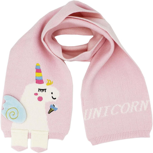 Kids Girls Boys Winter Cute Unicorn Scarf Shawl Warm Soft Cozy Fashion Knit Neck Warmer Scarfs Toddler