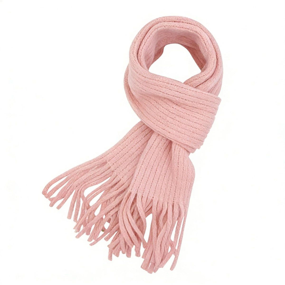 Girls Winter Knit Scarf for 2-14T Kids Soft Warm Solid Scarves