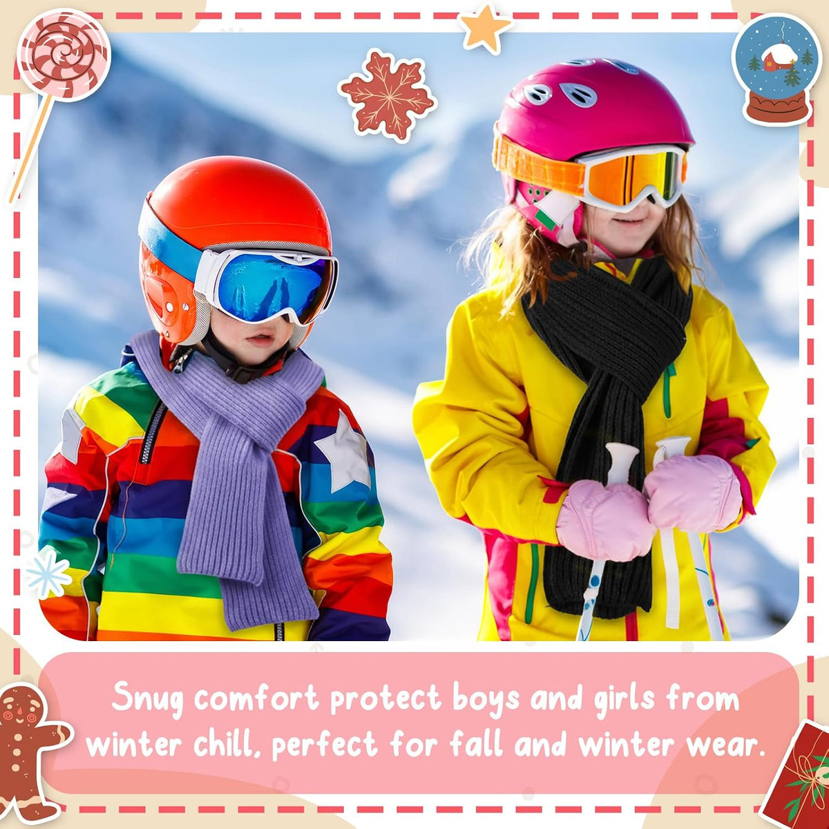 Knit Winter Scarves Boys Girls