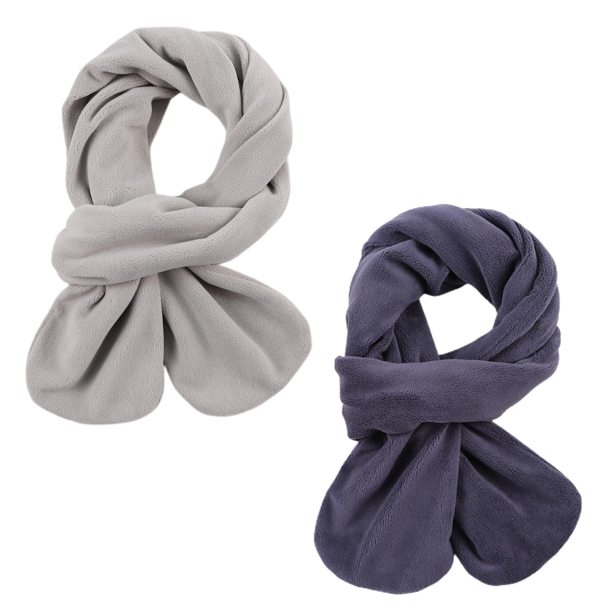 Zsedrut Toddler Winter Scarf Girl Fleece Neck Warmer Solid Color Warm Scarf