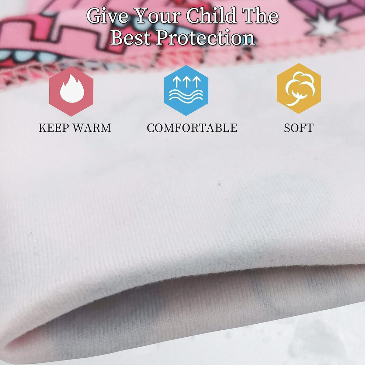 Kids Ski Mask Fleece Neck Gaiter Warmer Winter Face Cover for Boys Girls