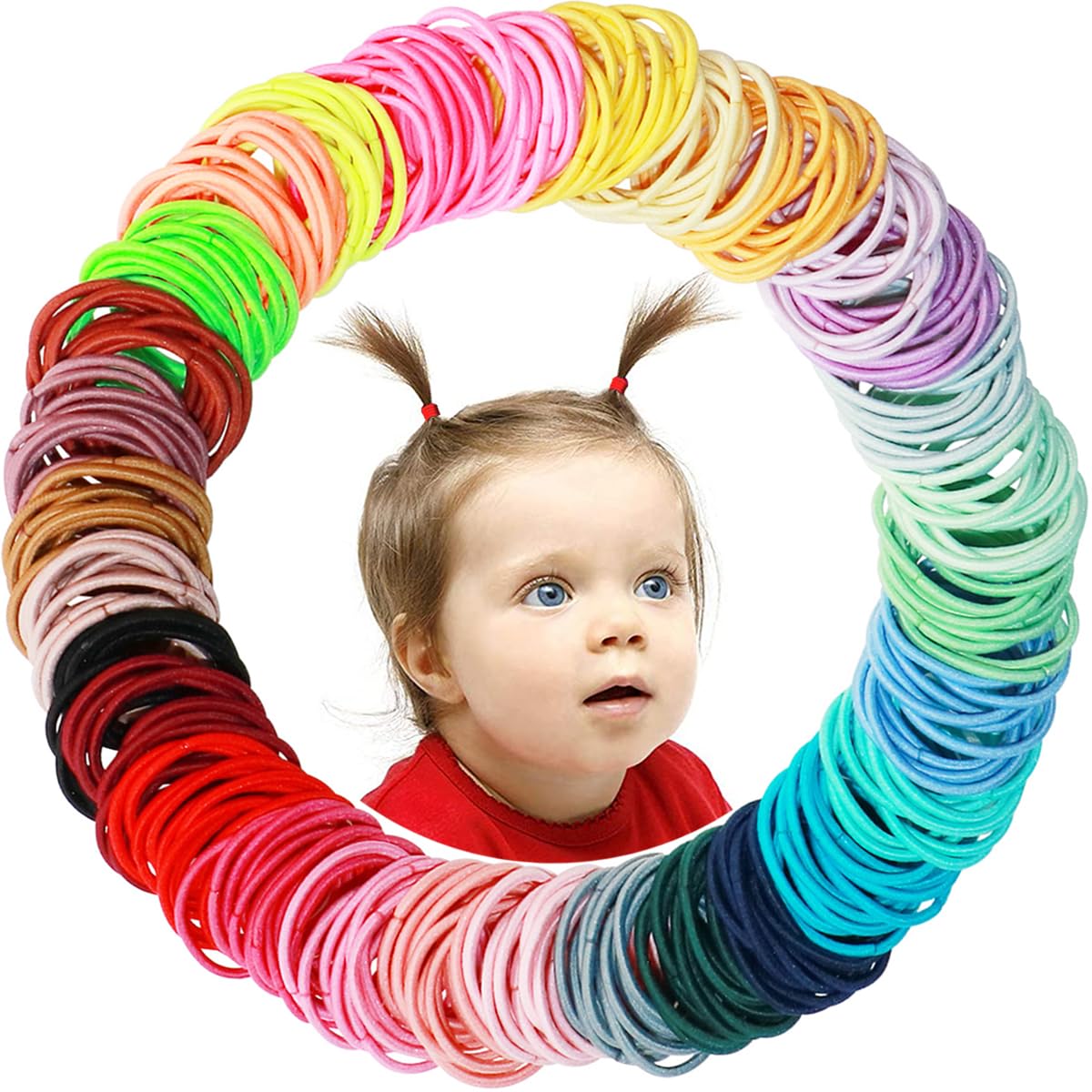 200PCS Small Hair Ties,Baby Hair Ties for Baby Girls Toddlers