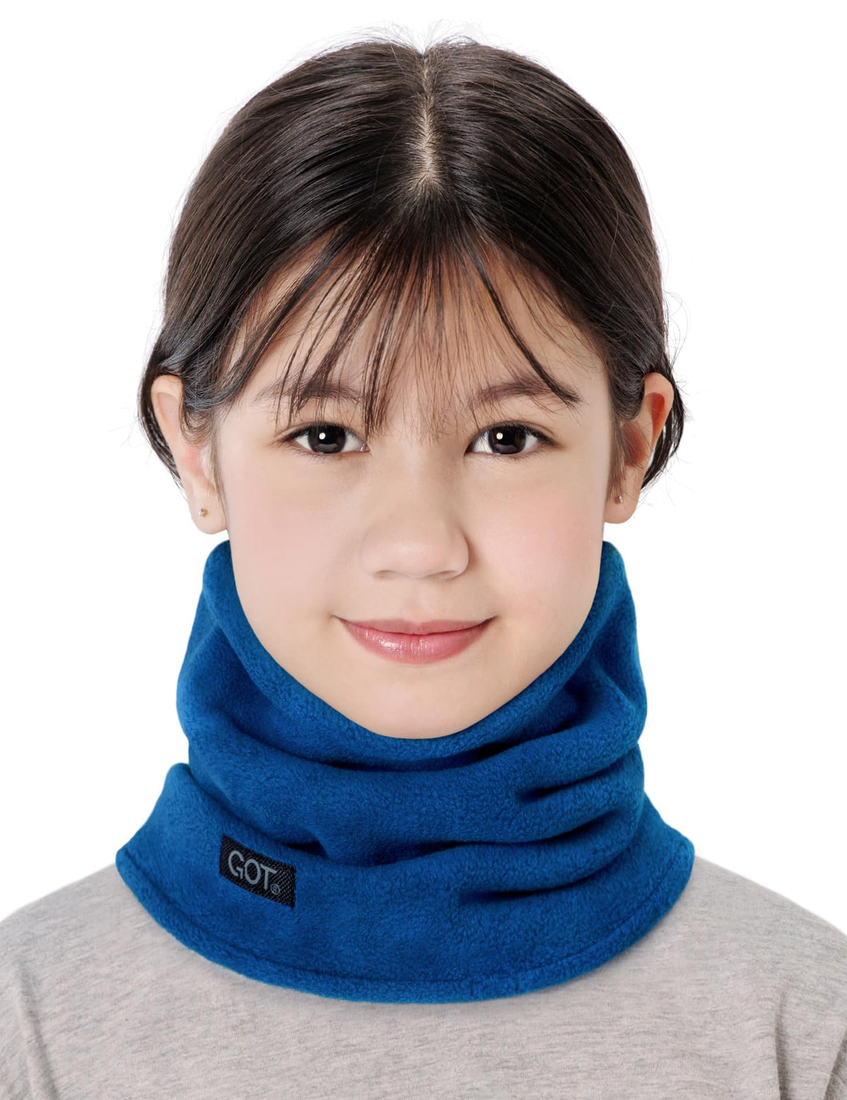 Kids Fleece Neck Warmer - Boys Girls Winter Scarf Neck Gaiter Scarf