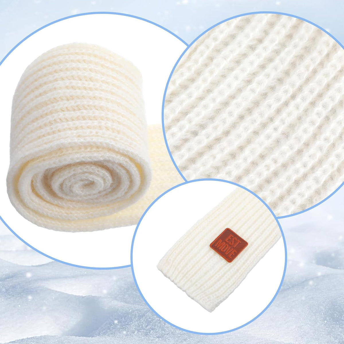 2Pcs Warm Kids Winter Knit Scarves, Soft Knitted Neck Warmer Toddler Scarf, Child Warm Scarves Wrap for Boys Girls