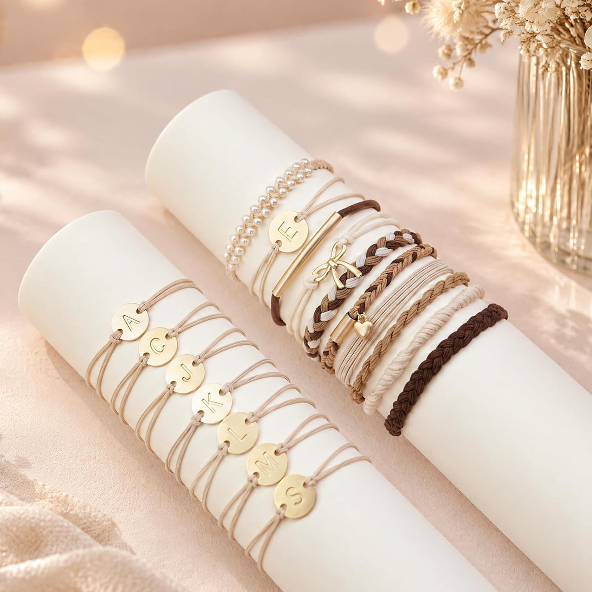10 Pcs Hair Ties Bracelets - Gifts for Women Girls, Hair Accessories